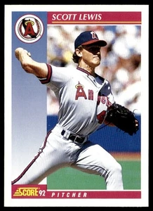 1992 Score Scott Lewis California Angels #165 - Picture 1 of 2