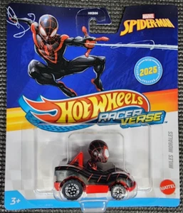 HOTWHEELS Character Car Diecast RACER VERSE 2025 - MILES MORALES Spiderman JBK25 - Picture 1 of 2