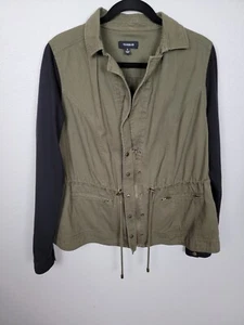 Torrid Army Green Casual Half Zip Ip Light Jacket Size 0 = 12 / Large - Picture 1 of 6