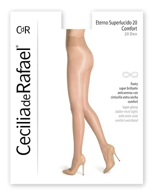 Cecilia de Rafael Eterno Super Lucido 20 Comfort Tights Shiny Pantyhose Hosiery - Image 1 of 4