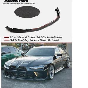 Real Carbon Fiber Front Bumper Lip Spoiler For BMW G80 M3 G82 G83 M4 2021-2023 - Bild 1 von 13