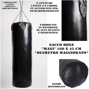 sacco boxe muay thai kick gigante maxi diametro professionale fino a 160cm 70 kg - Foto 1 di 9
