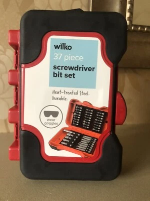 Juego de brocas de destornillador Wilko 37 piezas en estuche de almacenamiento acero tratado térmicamente duradero - Imagen 1 de 3