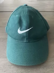 Vintage Nike Mütze Kappe grün Mitte Swoosh Druckknopflasche weißes Etikett F5-01-04-CCH #56323 - Bild 1 von 8
