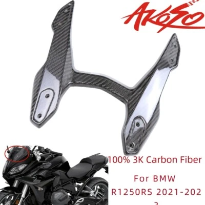 Soporte para parabrisas delantero 100 % fibra de carbono real 2021-2023 para BMW R1250RS Foto 1 de 4
