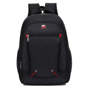 Nylon Black Backpack Waterproof Men's Back Pack 15.6 Inch Laptop Mochila Bookbag