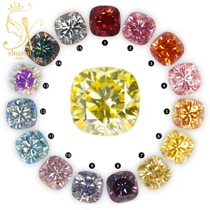 5mm~12mm Cushion Cut Moissanite Loose Stone Multicolor Gemstone For Ring Jewelry - Picture 1 of 33