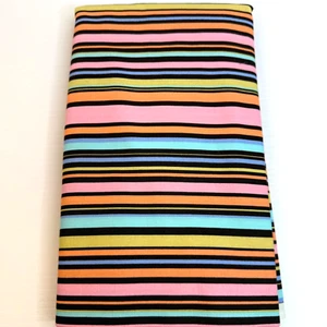 Michael Miller Fabrics C-1684 Cha Cha Stripe Pink Black 2 Yard Lot - Picture 1 of 3