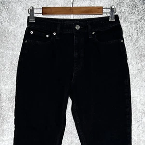 Free Assembly girls slim straight jeans size 14 stretch solid black denim - Picture 1 of 8