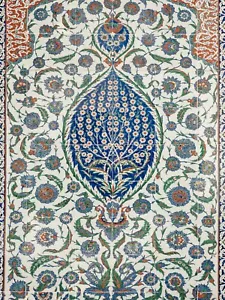 Panel de cerámica mural/mosaico de azulejos de flores de patrón árabe - mosaico de azulejos árabes - Imagen 1 de 4