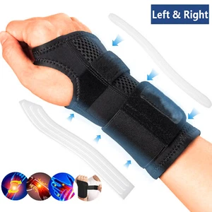 Férula de muñeca Soporte nocturno Alivio del dolor Muñequera Derecha izquierda - Picture 1 of 32