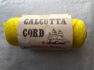 New Yellow Calcutta Cord Macrame Craft Fiber 210 feet 70 yards Crochet Crafts - Picture 1 of 2
