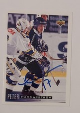 1995-96 Upper Deck Swedish SHL #85 In Person Auto Peter Hammarstrom HV71