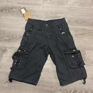 Mens Bawangcheng Rave Y2K Cargo Shorts Cotton Combat Size 31 Baggy - Picture 1 of 6