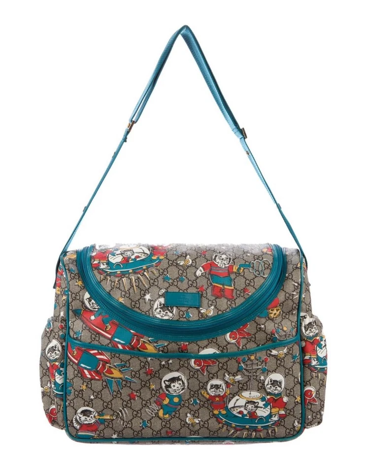 Authentic Gucci Limited Edition Space Cat GG Diaper Bag With Changing Pad - Image 1 of 1