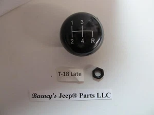 FITS JEEP CJ EMBOSSED LATE T18 4-SPEED TRANSMISSION SHIFT KNOB NEW! - Picture 1 of 4