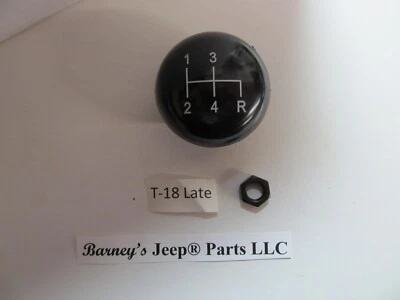 FITS JEEP CJ EMBOSSED LATE T18 4-SPEED TRANSMISSION SHIFT KNOB NEW! - Image 1 of 4