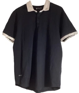 Herren BYLT Poloshirt Gr. XL Drop Cut Lux Kurzarm Polka Dots Off Black - Bild 1 von 10