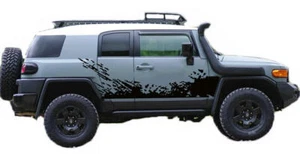 Fit For Toyota FJ Cruiser Car Sticker Graphics Mud Splash Stripe Side Door Decal - Picture 1 of 8
