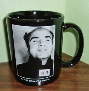 Al Scarface Capone #85 Alcatraz Golden Gate Ntl Park Black Coffee Mug/Cup - Picture 1 of 11