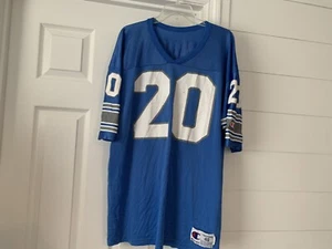 Vintage Champion NFL Football Jersey Size 48 Detroit Lions Barry Sanders #20 - Picture 1 of 11