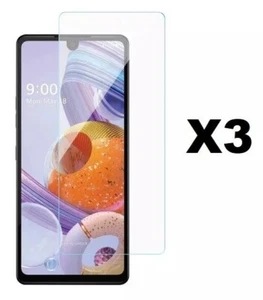 3er Pack Hartglas Displayschutzfolie für LG Stylo 6, Case Friendly, keine Blase - Bild 1 von 1