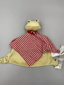 IKEA Green Frog Lovey Baby Security Blanket Fabler Groda Red Gingham Plaid Scraf - Picture 1 of 11