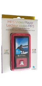 Reproductor de video MP3 Ematic con sintonizador y grabadora FM pantalla de 1,8" 8 GB de almacenamiento - rosa - Imagen 1 de 3