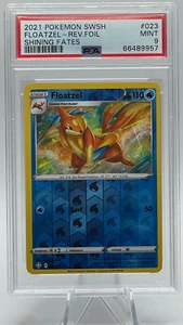 Pokémon Sword & Shield Shining Fates 2021 #023 Floatzel lámina inversa PSA 9 como nuevo - Imagen 1 de 2