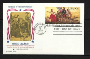 USA SC # UX77 Molly Pitcher FDC . Fleetwood Cachet - Picture 1 of 1