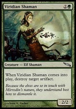 1x FOIL Viridian Shaman Mirrodin MtG Magic Green Uncommon 1 x1 Card Cards MP