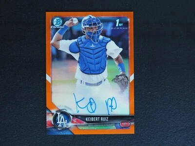 2018 1st Bowman Chrome Keibert Ruiz AUTO Autograph Orange Refractor #19/25 NMMT+ - Image 1 of 2