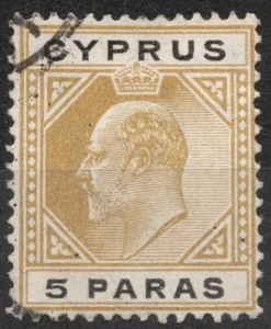 SG60 Sn:#48  9 para 1907 CYPRUS  Definitive Issues - King Edward VII , used - Picture 1 of 2