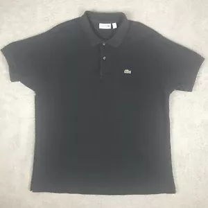 Polo Lacoste uomo taglia 2XL XXL FR 7 nera vestibilità classica manica corta logo - Foto 1 di 9
