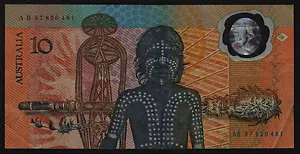 $10 Australian Banknote 1988 Bicentenary Second Release Last Prefix AB57 - Foto 1 di 2