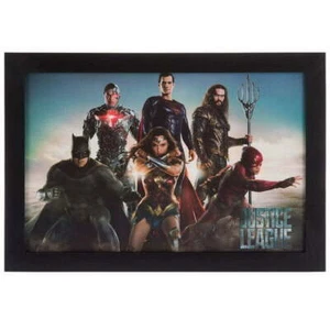 Arte de pared de madera de la Liga de la Justicia de DC Comics Batman Superman hombre cueva decoración de sala de medios - Imagen 1 de 3