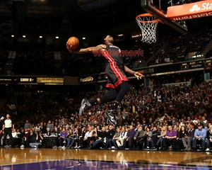 LeBron James Miami Heat Slam Dunk Contest Color 8 X 10 Photo Picture - Picture 1 of 1
