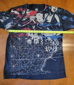 Rock & Republic Unisex XL Black Graphic T-Shirt, Woman Rocker Geometric Pattern - Picture 1 of 8
