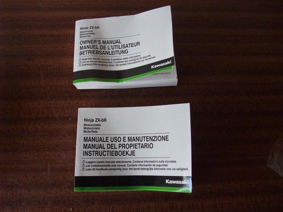 KAWASAKI ZX6R ZX 6R RAF R9F OWNER USERS MANUAL BOOK 1 AND 2 - Image 1 of 1