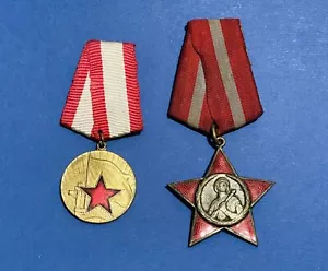 Albania Order of 2 Red Stars & Distinguished Defense Service Medal – 1975 - Picture 1 of 2