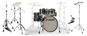 Sonor AQ2 Studio Shell Set TSB Transp Black Set Kesselsatz Drumset Hardware Satz - Bild 1 von 12