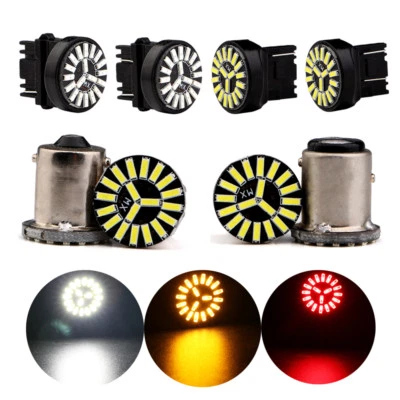 4Pcs 4014 19SMD 1156 BA15S 1157 BAY15D 3156 3157 7440 7443 Canbus Led Turn Light - Image 1 of 4