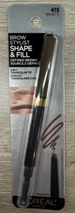 1 L'Oreal Brow Stylist Shape and Fill Pencil Brunette 415 Brunette NEW SEALED - Picture 1 of 2