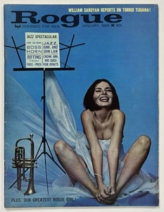 ROGUE Men's Magazine (Jan 1964) JAZZ Special John Coltrane Pinup Cheesecake VG - Picture 1 of 10