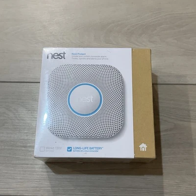 谷歌 Nest 保护烟雾报警器烟雾和一氧化碳探测器 S3000BWES 全新 — 第 1/4 张图片