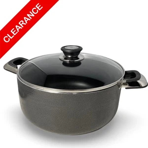 NEW Heavy Duty 8 Quart Nonstick Dutch Oven – Aluminum Stock Pot with Glass Lid - Picture 1 of 3