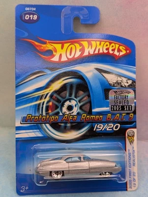 2005 Hot Wheels Prototipo Alfa Romeo B.A.T. 9 #19✿серебро✿Первые издания ✿Factory - Изображение 1 из 2