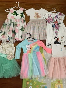 6 Girls Dresses Fit Girls 4 To 5 Years Old Summer Dresses In Great Condition - Picture 1 of 7