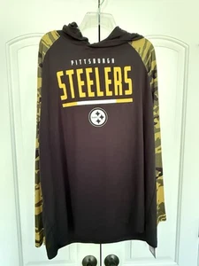 Zubaz NFL Men XXL Pittsburgh Steelers Lightweight Hoodie w/ Camo Accents NWT - Picture 1 of 4
