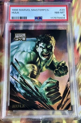 1996 Marvel Masterpieces HULK PSA 8 #20 LOW POP Base Set XMEN Card AVENGERS - Image 1 of 3